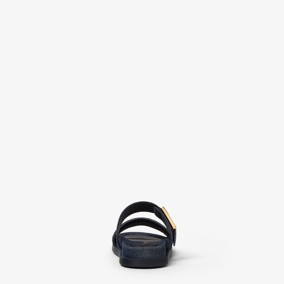Fendi Double-band flat slides with FF Baguette decorative buckle | Thumbnail 3