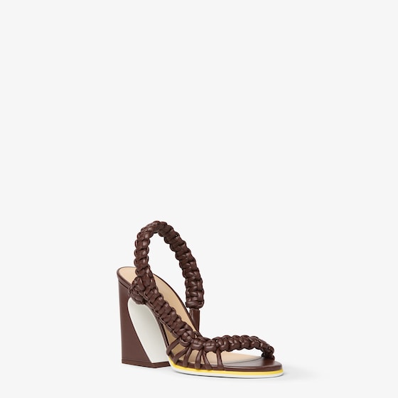 Fendi Asymmetric sandal with wide heel featuring the iconic Arco | Thumbnail 2