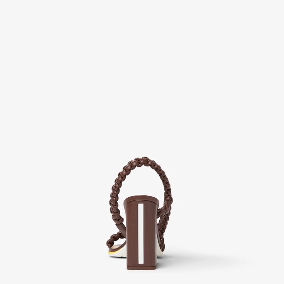 Fendi Asymmetric sandal with wide heel featuring the iconic Arco | Thumbnail 3