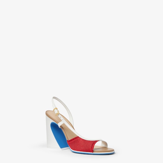 Fendi Asymmetric sandal with wide heel featuring the iconic Arco | Thumbnail 2