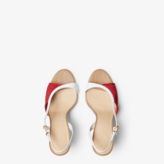 Fendi Asymmetric sandal with wide heel featuring the iconic Arco | Thumbnail 4