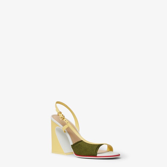 Fendi Asymmetric sandal with wide heel featuring the iconic Arco | Thumbnail 2