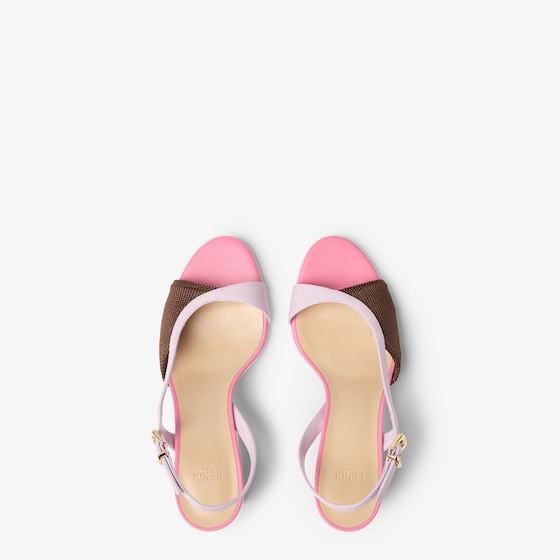Fendi Asymmetric sandal with wide heel featuring the iconic Arco | Thumbnail 4
