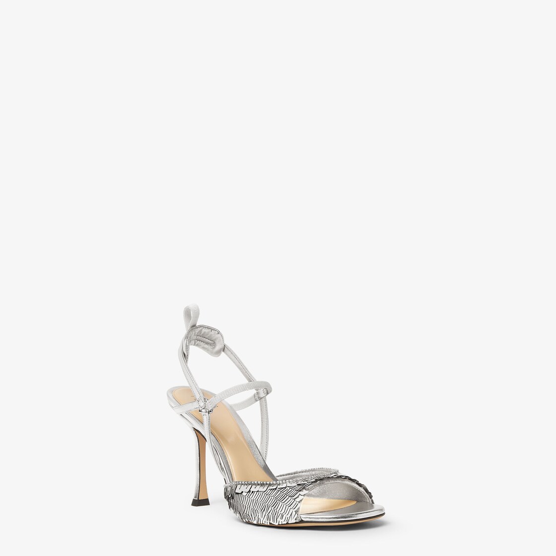Very Colibrì Silver metallic nappa leather high-heeled sandals Silver - Image 2/4