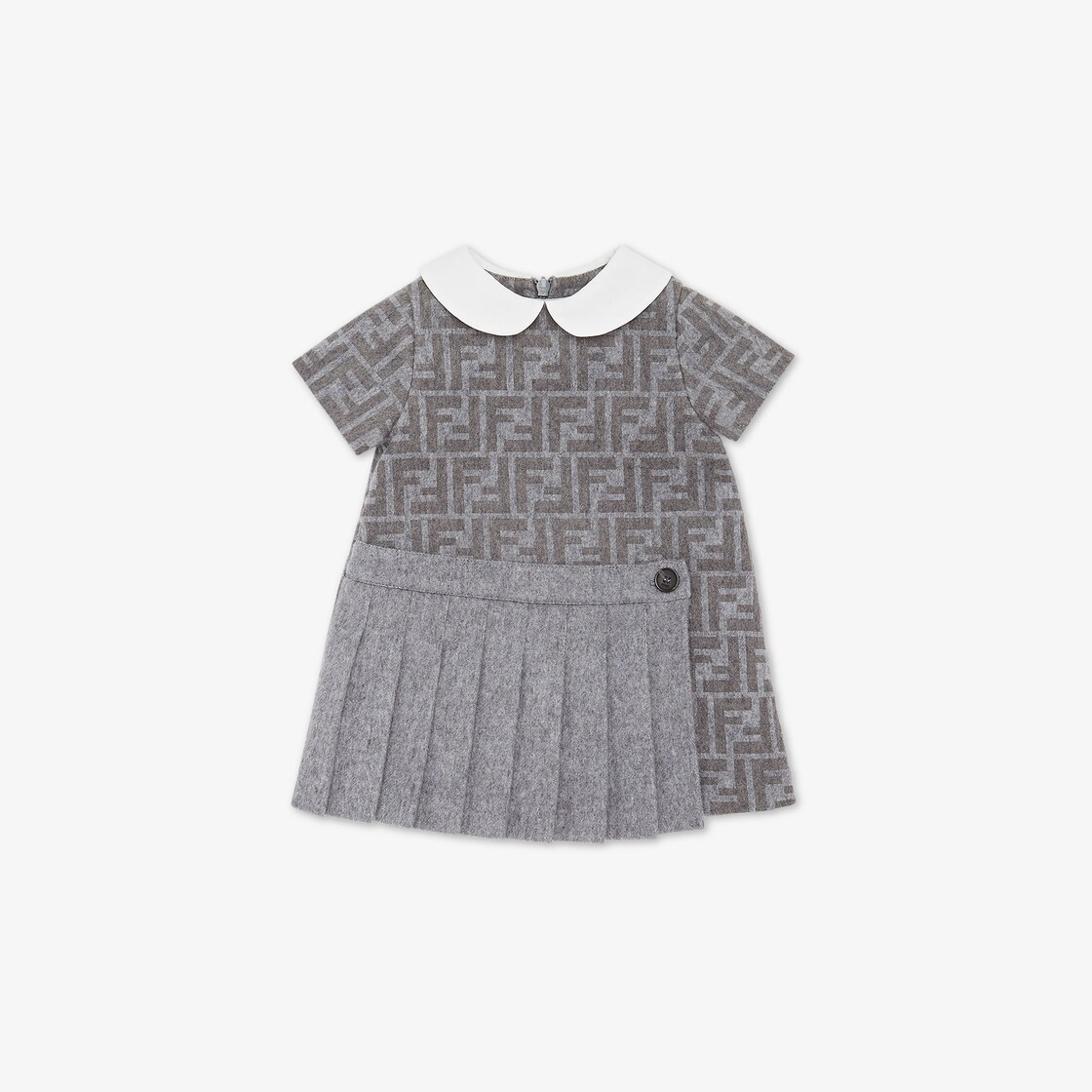 Fendi Baby Girls Beige FF Logo Dress | Junior Couture USA