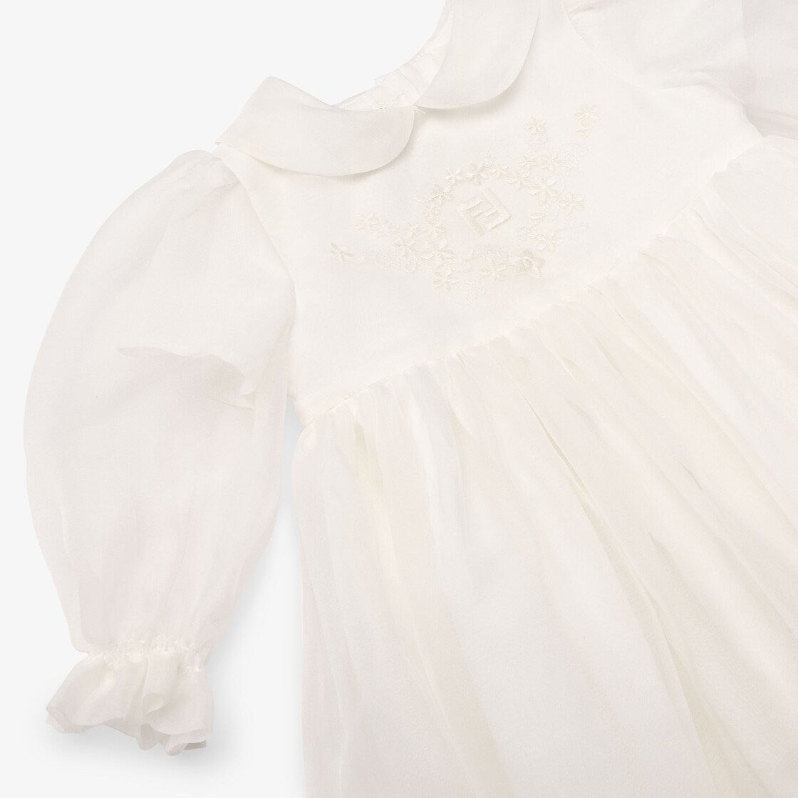 Christening Gown Fabric White - Image 3/3