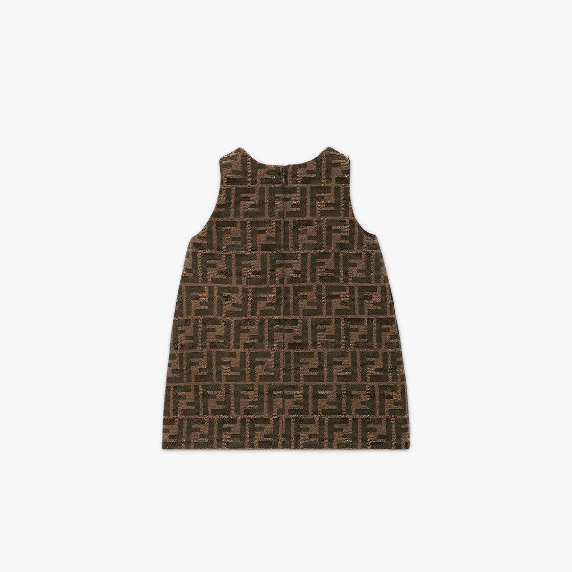 Baby Dress Fabric Brown Fendi