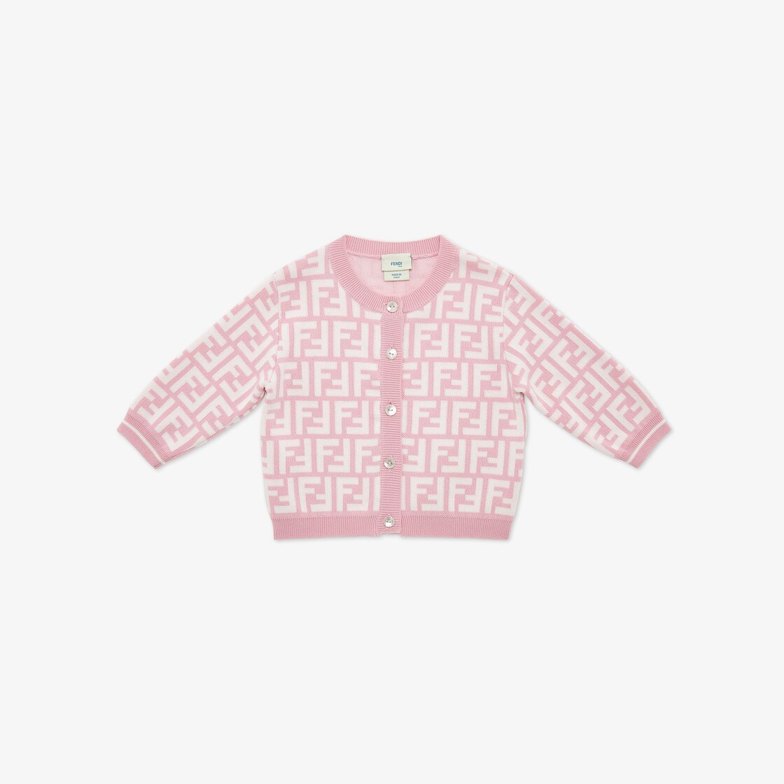 Baby jersey cardigan Cotton Pink - Image 1/3