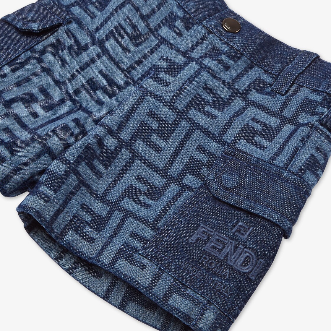 Fendi Boys Special Edition Blue Cotton FF Logo Sweatsuit