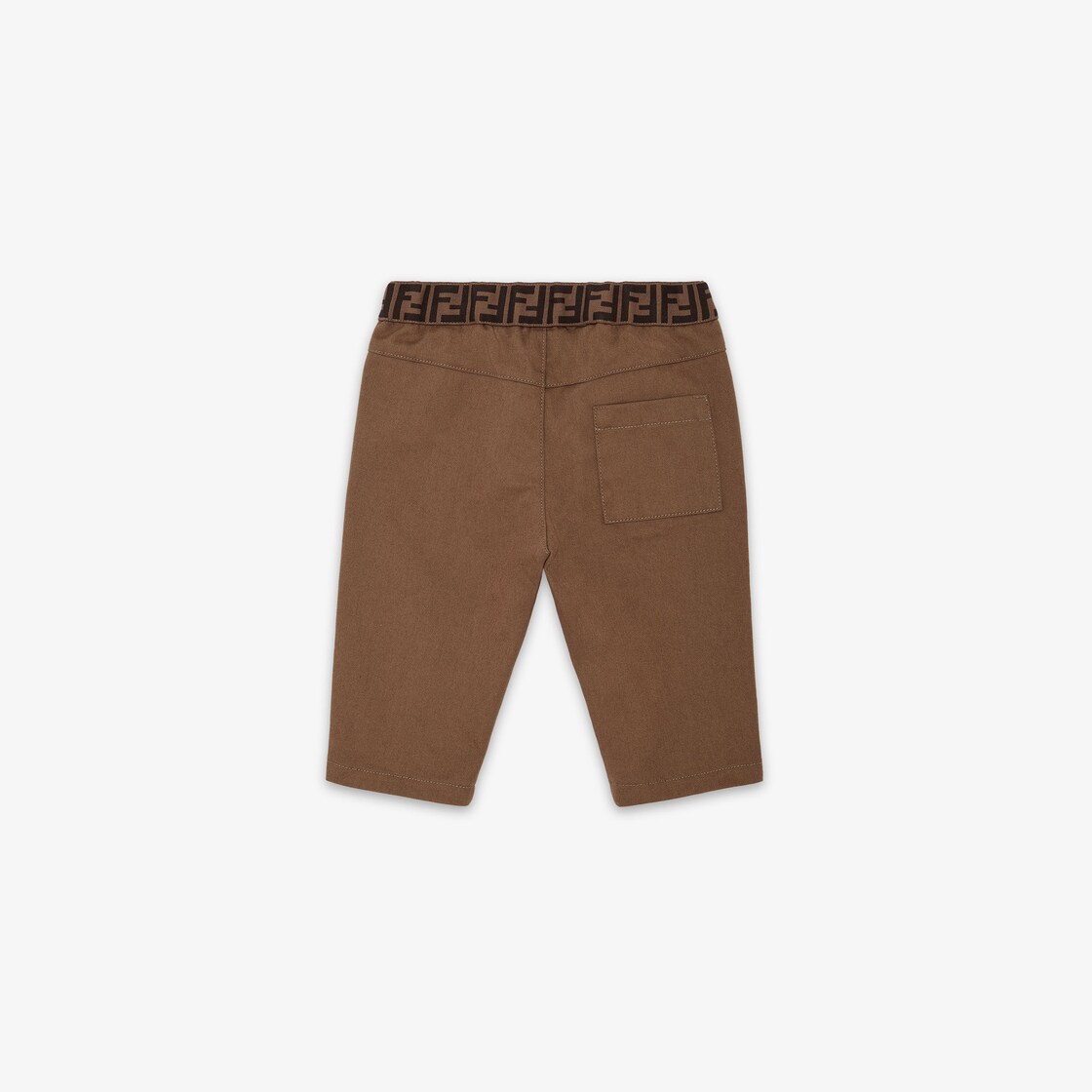 Fendi Boys Brown FF Cotton Trousers