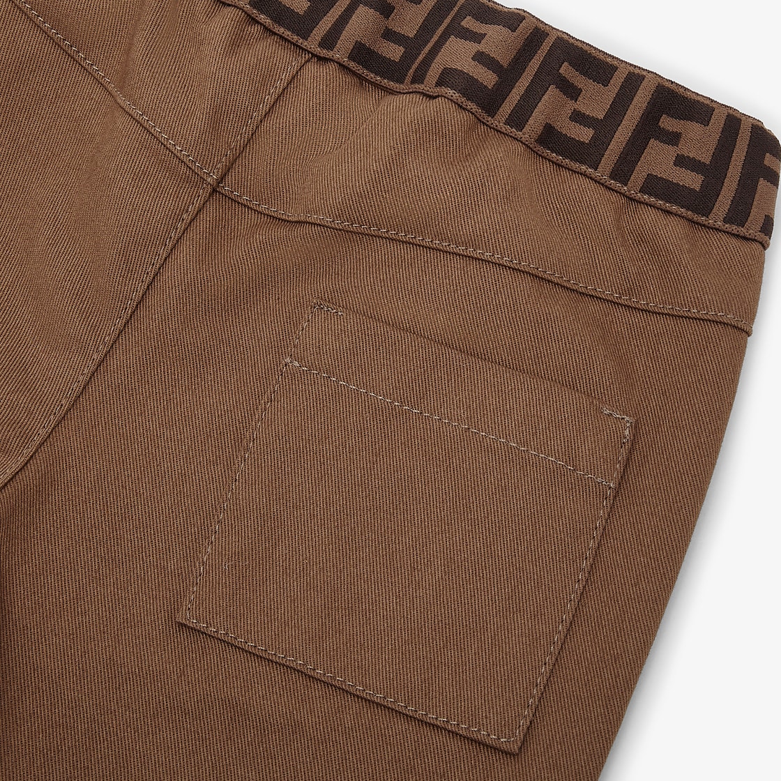 Fendi Outlet: gabardine pants - Brown  Fendi pants FB0869AMZA online at