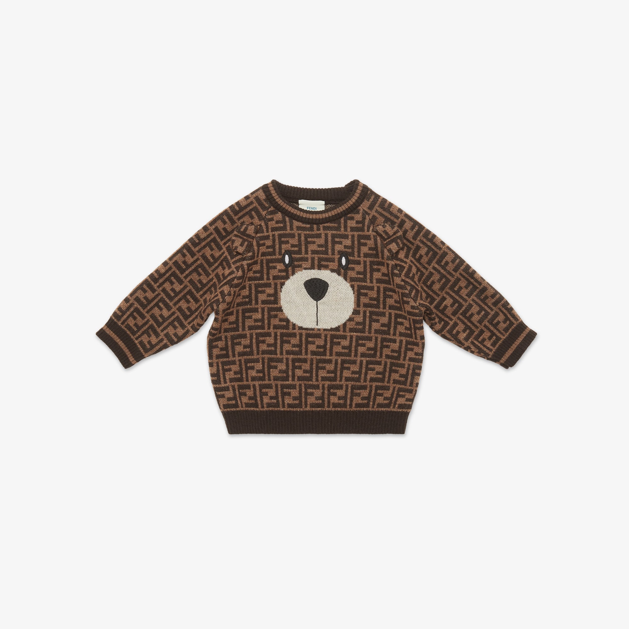 ★FENDI★Baby FF Teddy Bear ロゴ Tシャツ(Light Blue）) 6-24M BUG188ATRQF15B6_01?wid=2000&