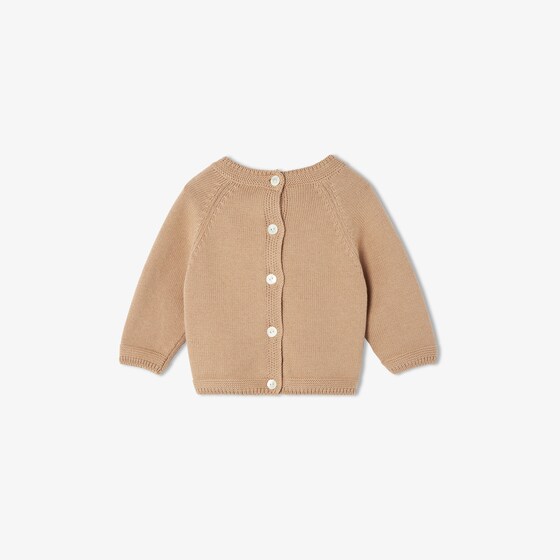 Fendi Crew neck baby jumper in brown cotton featuring | Thumbnail 2