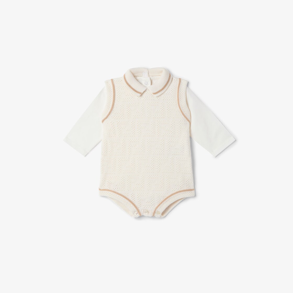Knitted baby playsuit
