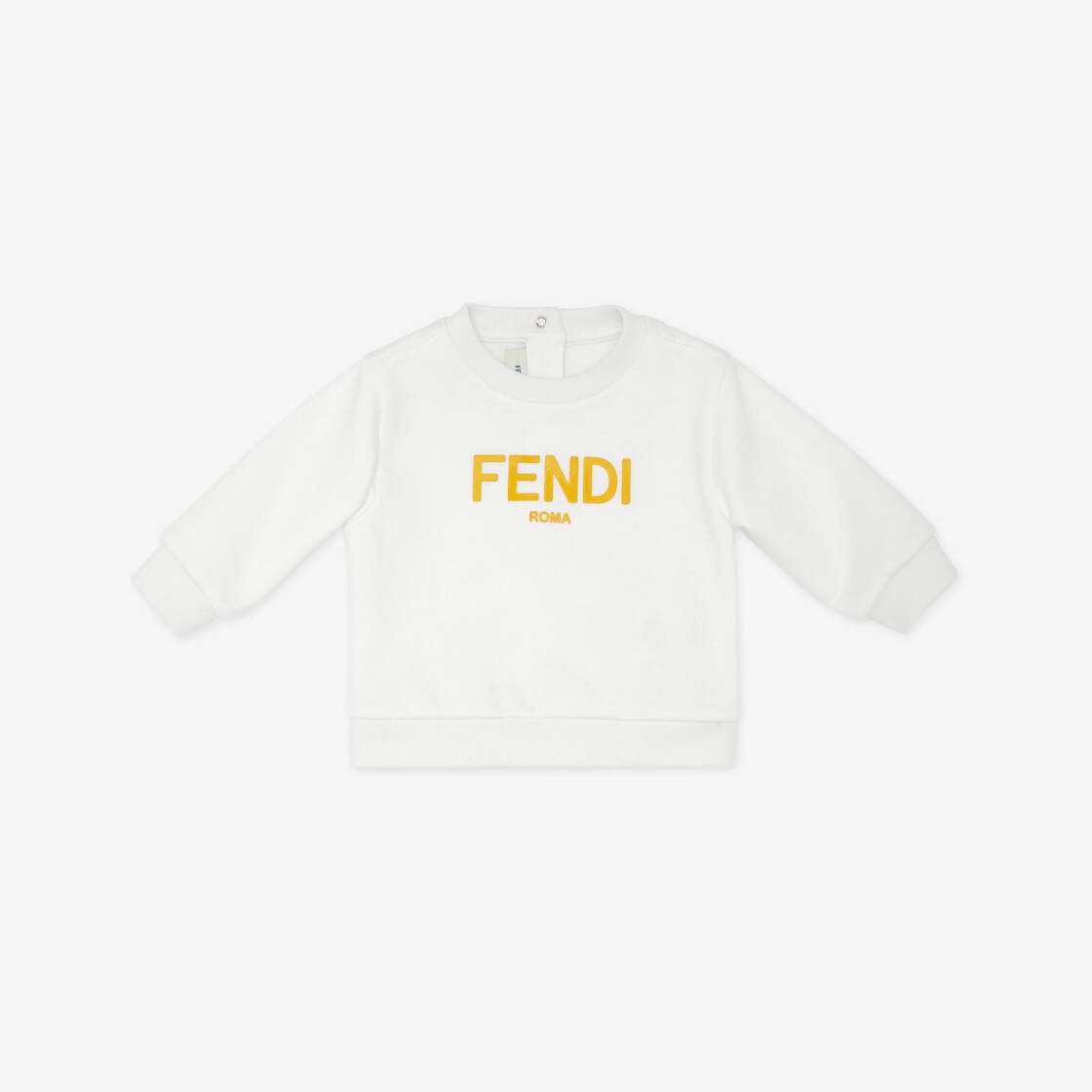 Fendi Neon Yellow Fendi Roma Sweatshirt in Black