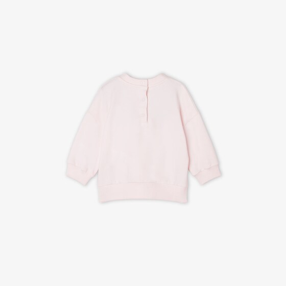 Fendi Pink crew neck baby sweatshirt, featuring side slits | Thumbnail 2