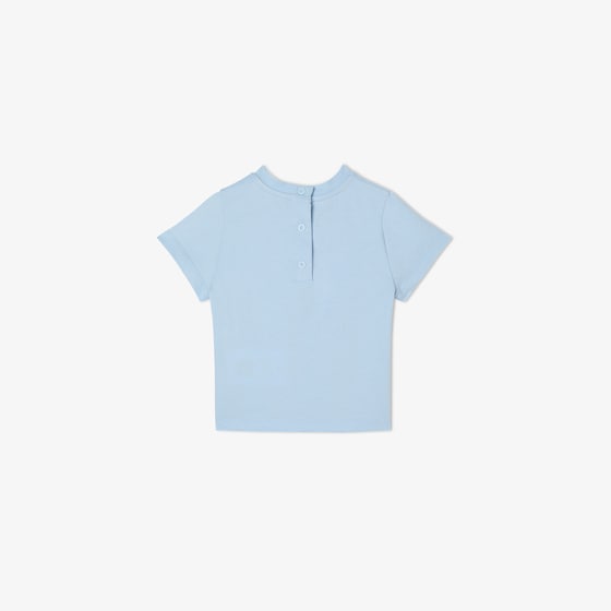 Fendi Light blue jersey baby T-shirt featuring a teddy bear print | Thumbnail 2