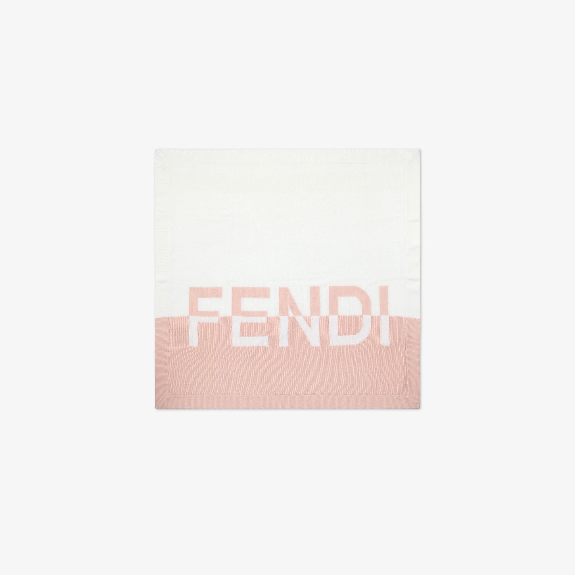 Couverture Bebe Couverture En Laine Vierge Blanche Et Rose Fendi