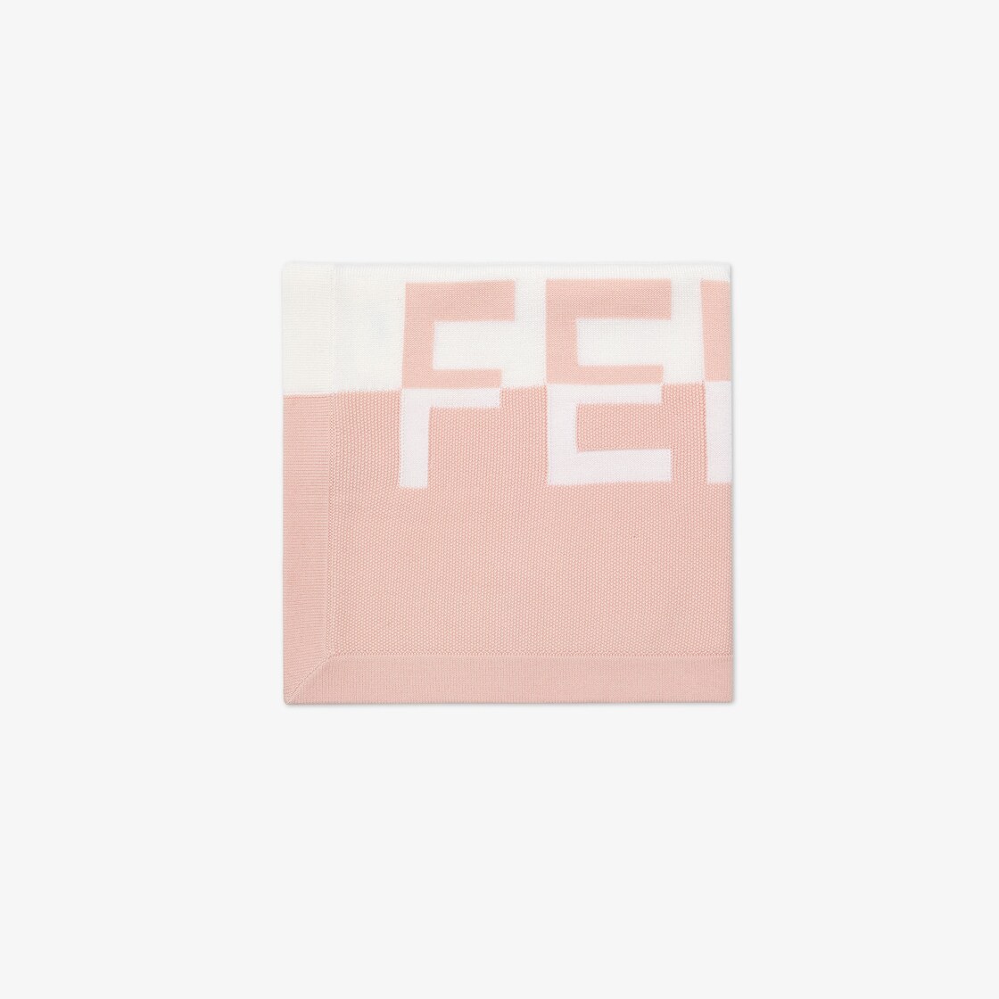 Couverture Bebe Couverture En Laine Vierge Blanche Et Rose Fendi