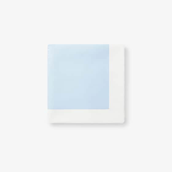 Fendi Light blue jersey fleece baby blanket featuring a white