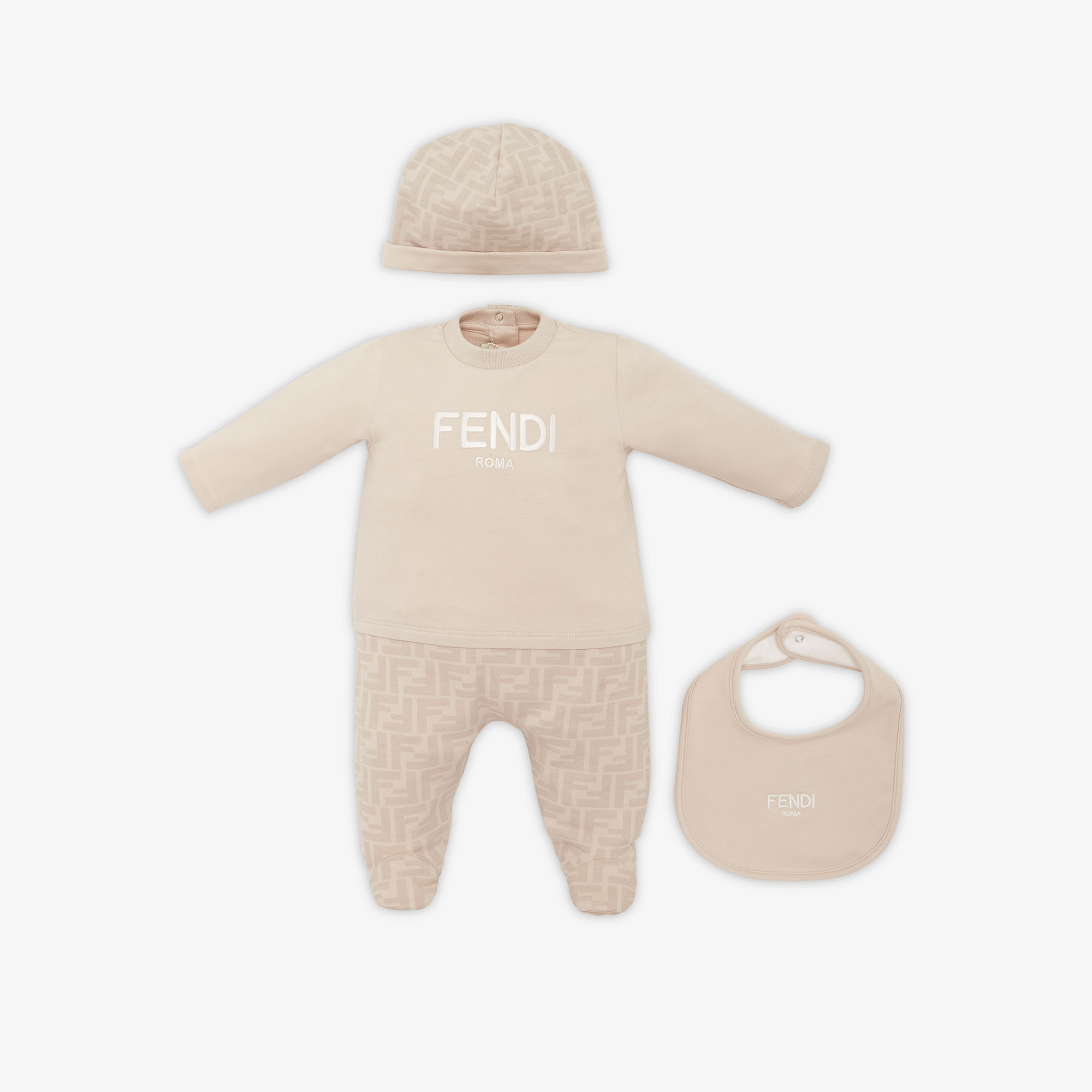 Baby Set Fabric Beige | Fendi