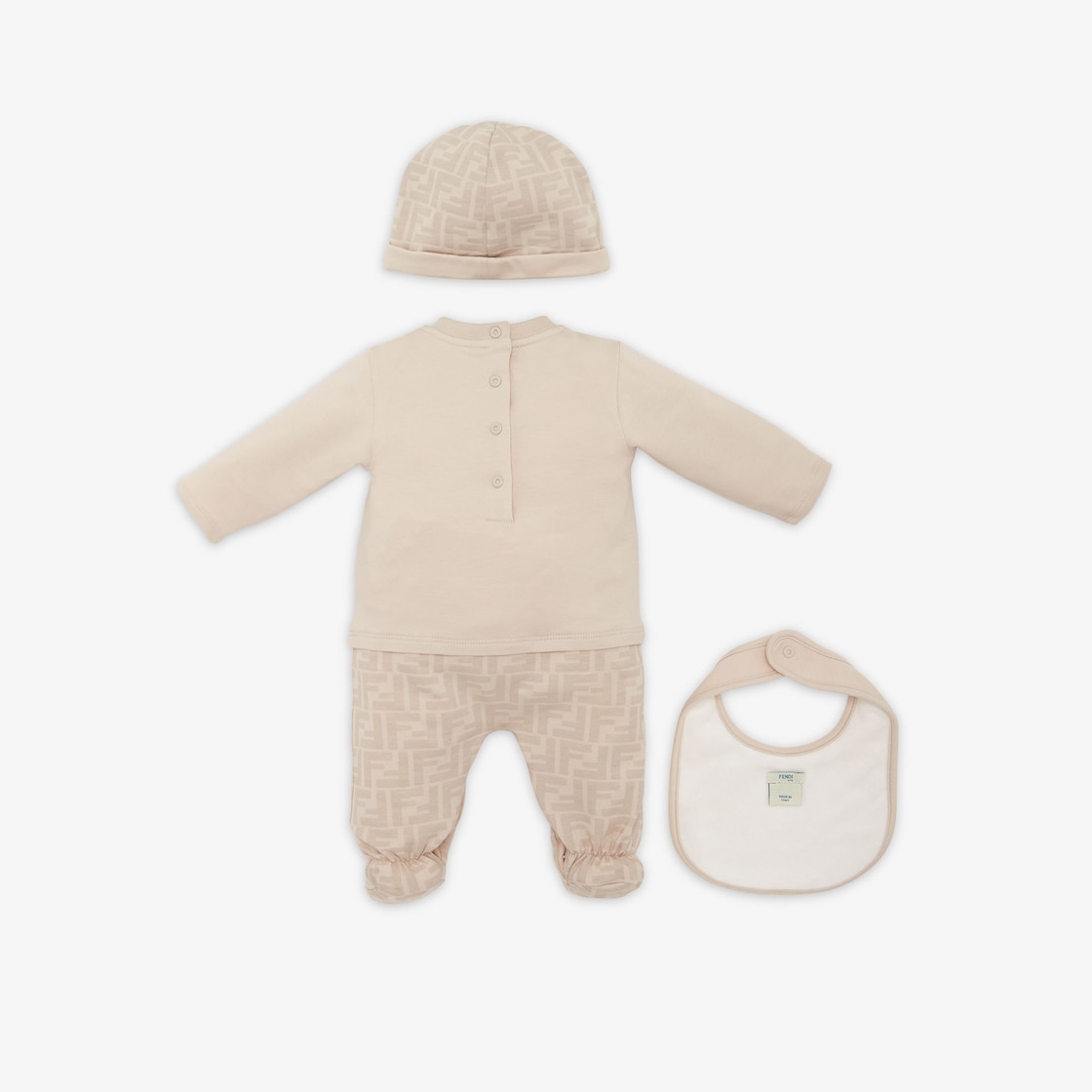 Ensemble bebe Ensemble bebe en jersey avec logo beige Fendi