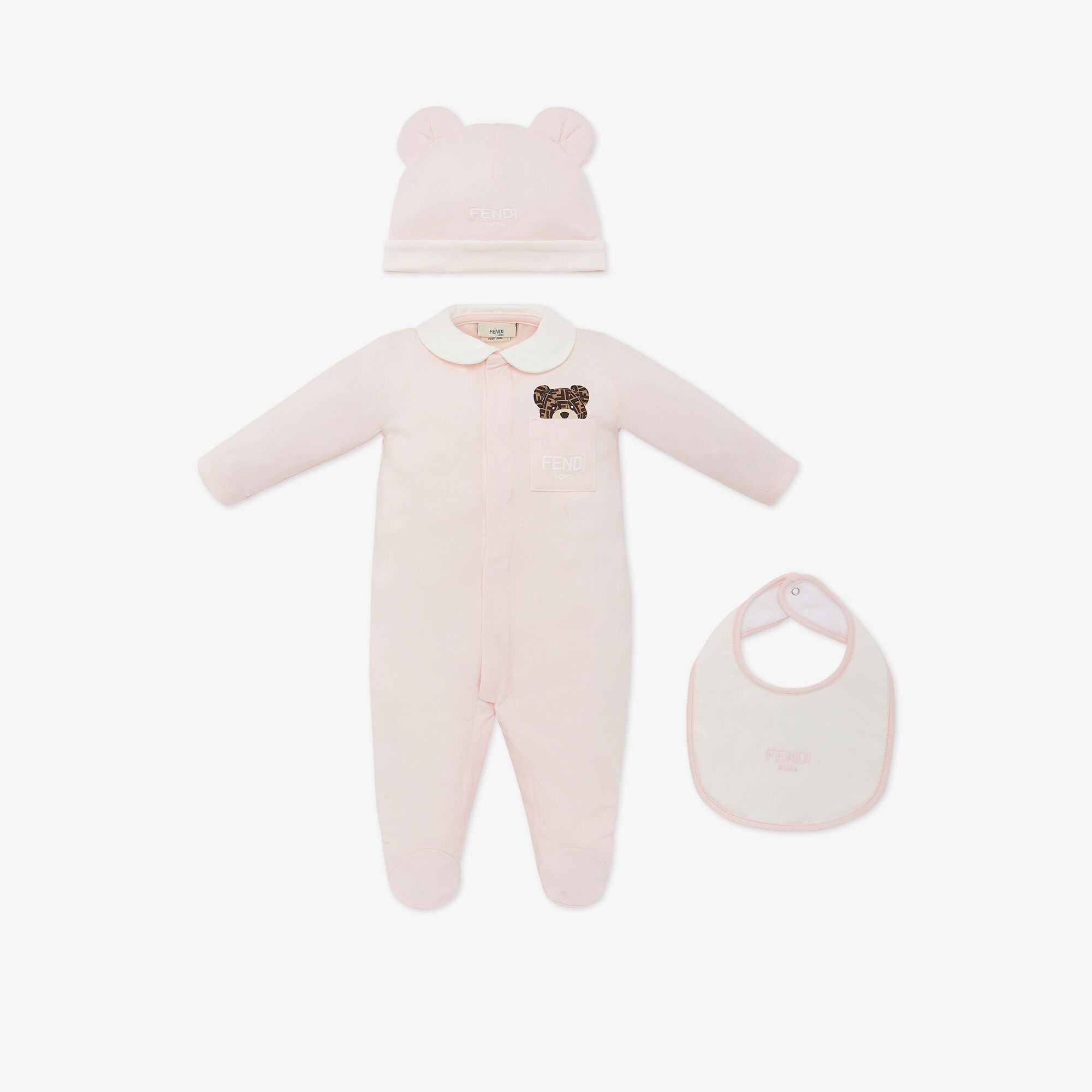 Fendi Beige Logo Baby Gift Set | Junior Couture USA