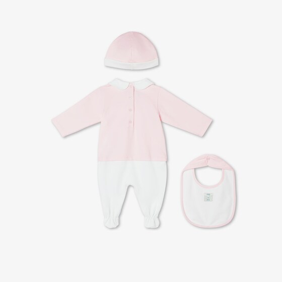 Fendi Pink jersey baby set with white trousers | Thumbnail 2