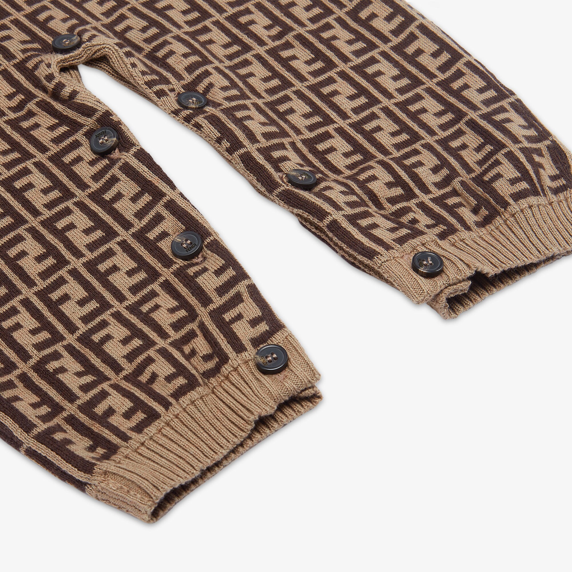Onesie Tobacco cotton and cashmere onesie Fendi