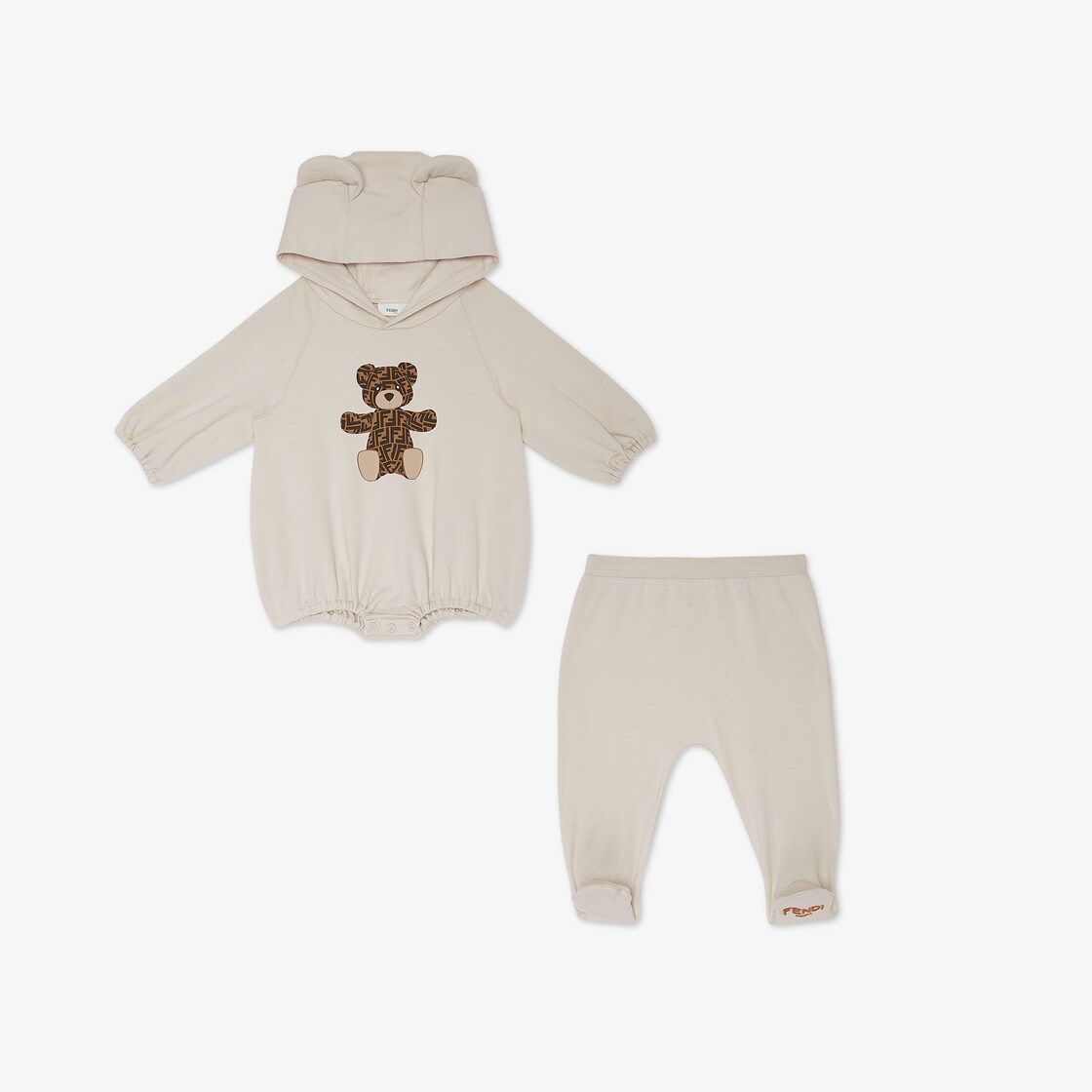 Praktisch Verleiden Zoek machine optimalisatie Baby Set - Baby set in beige jersey with teddy bear print | Fendi