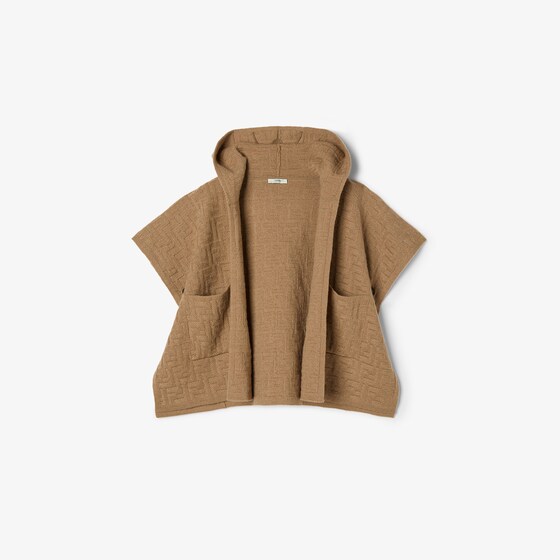 Fendi Teddy Bear Cape In Brown