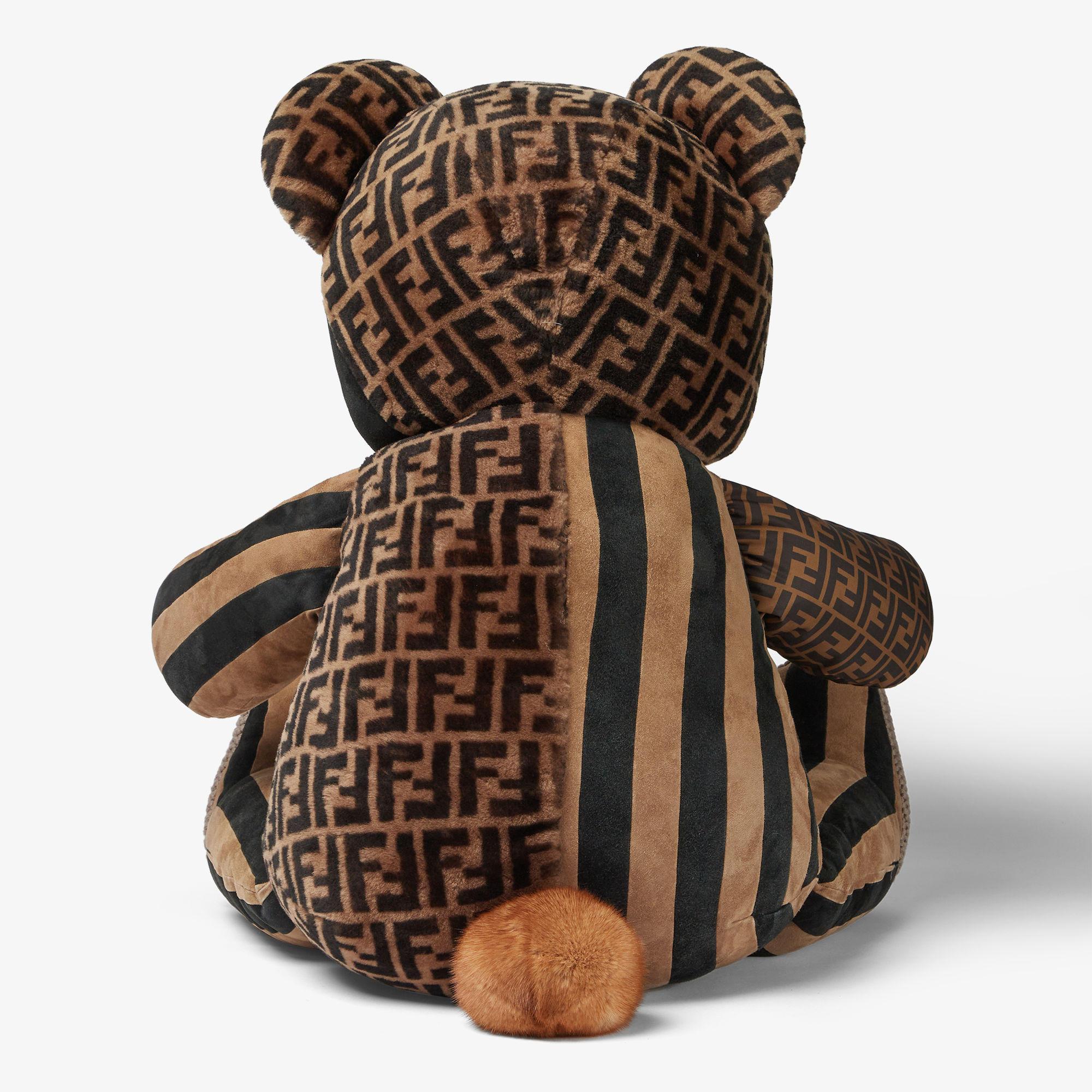 パッチワーク テディベア ファブリック ブラウン | Fendi
