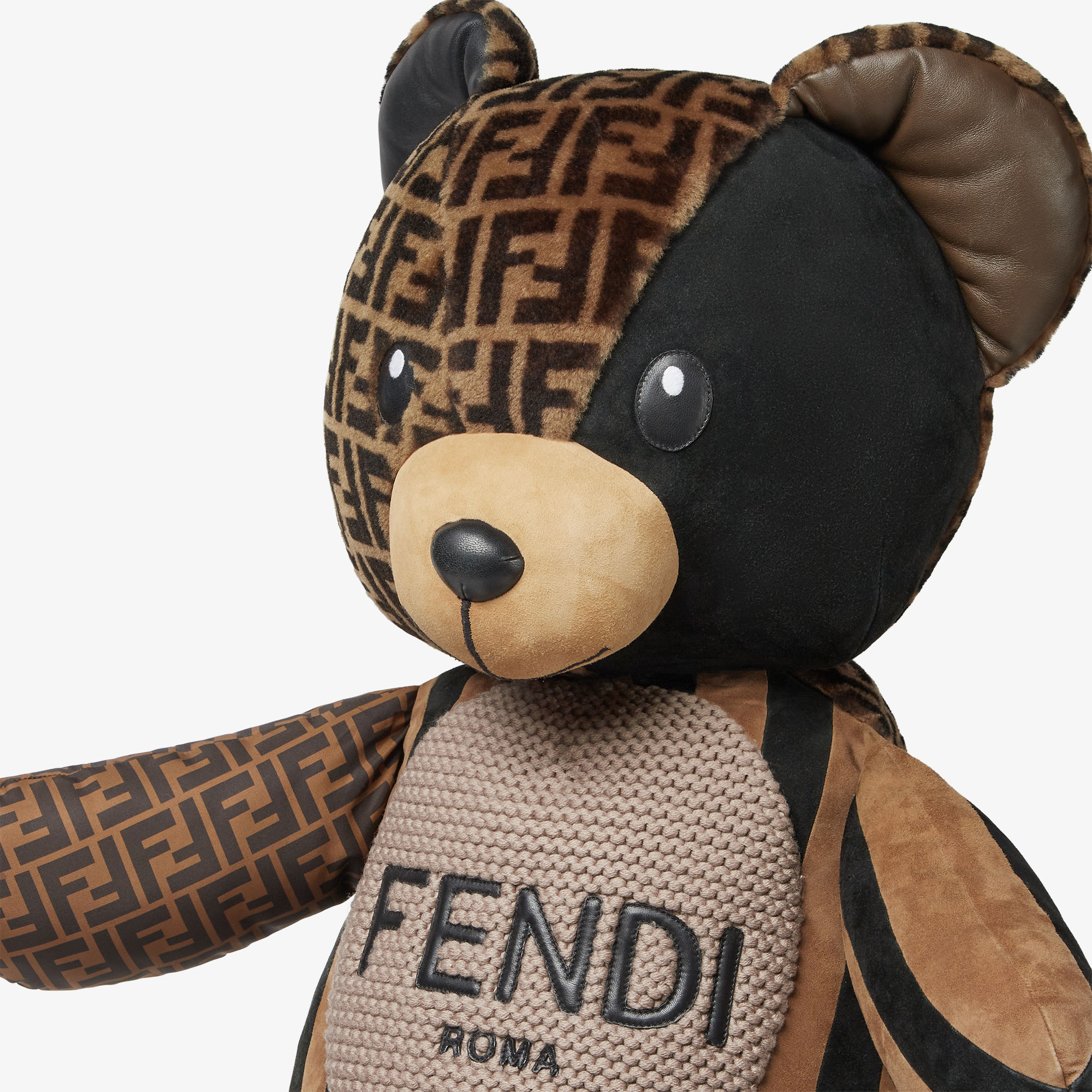 Patchwork Teddy Bear - Brown | FENDI SG