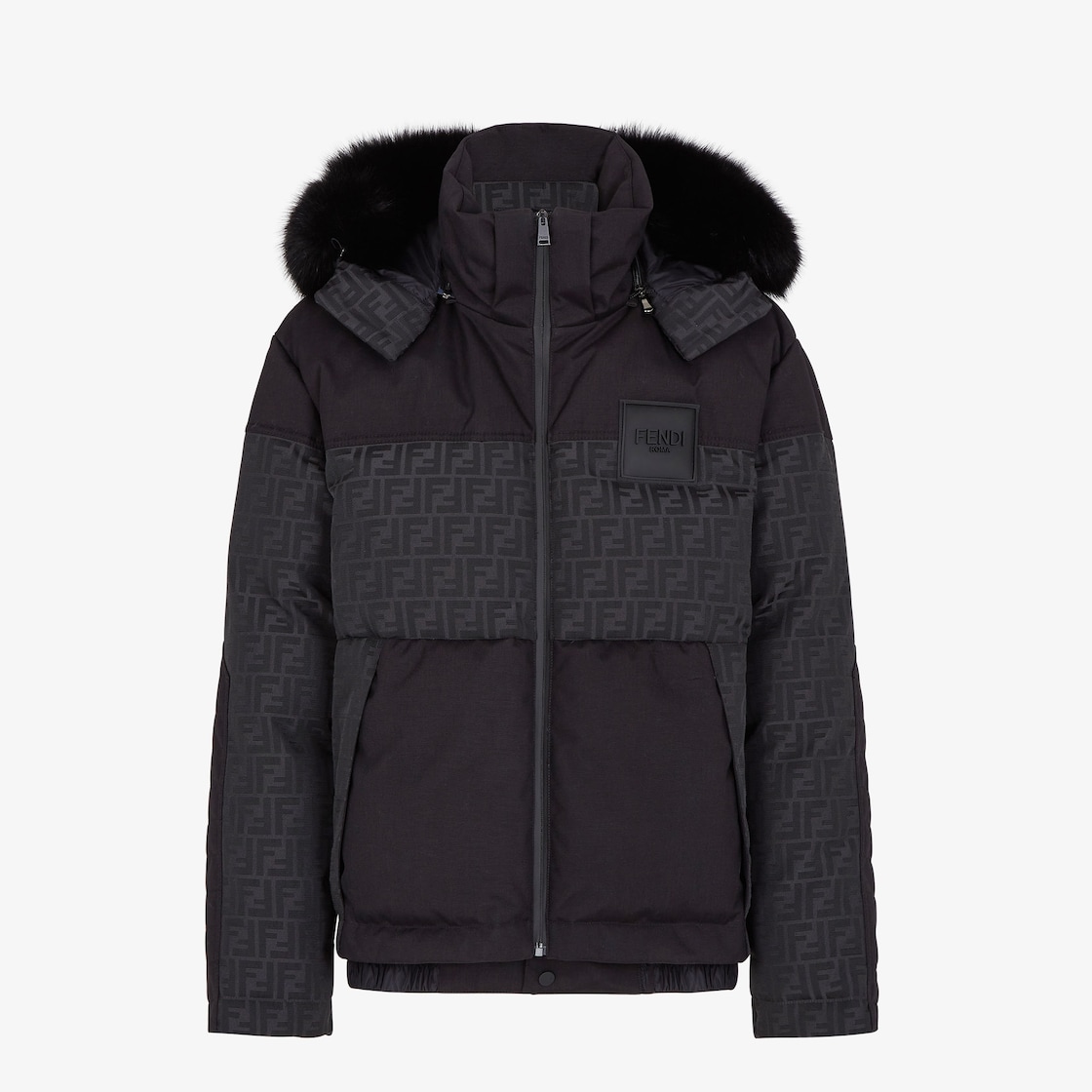 Ski Jacket - Black tech fabric jacket | Fendi