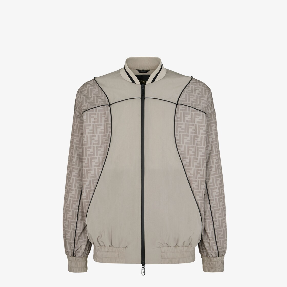 Men's Windbreaker Nylon Bomber Jacket With Monogram by Fendi