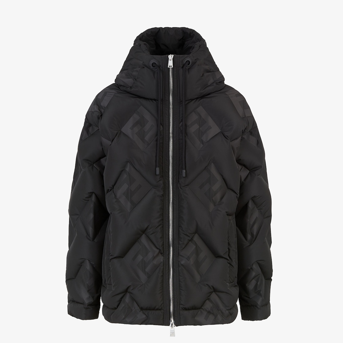 Fendi black hot sale nylon down jacket