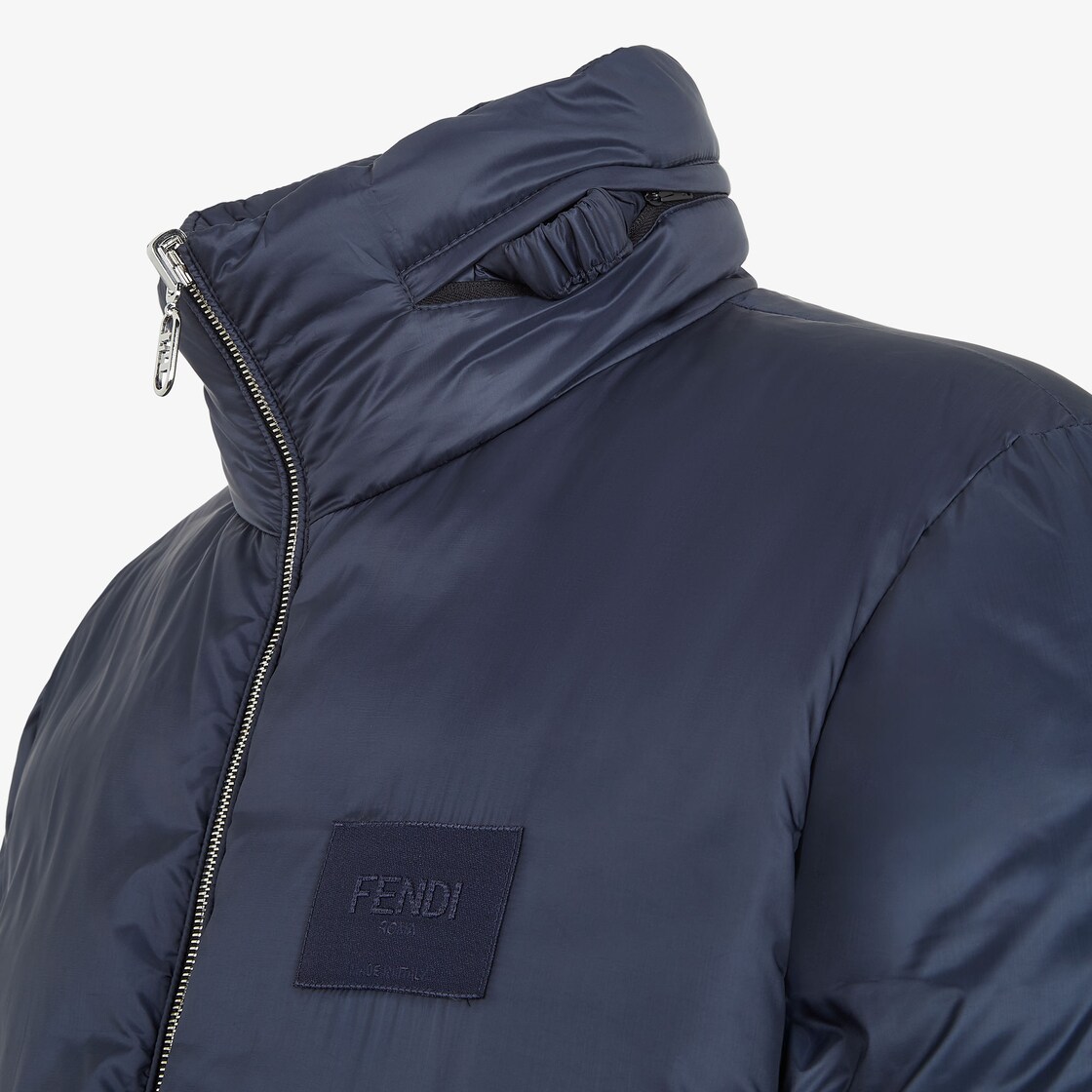 Down jacket - Blue nylon down jacket | Fendi