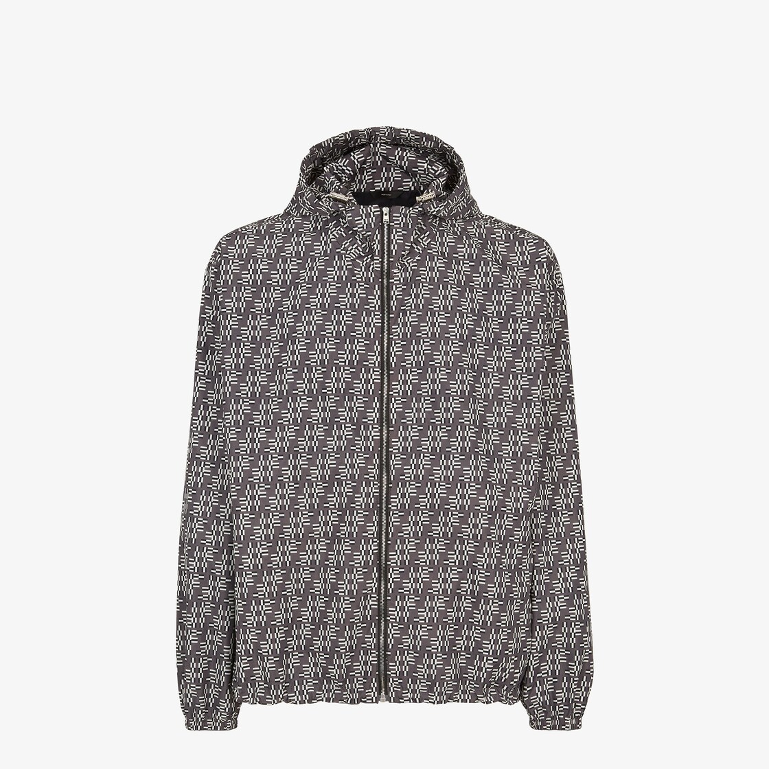 Blouson Grey FF Labyrinth nylon windbreaker jacket Fendi