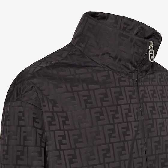 Fendi Padded bomber jacket with high collar and long | Thumbnail 3