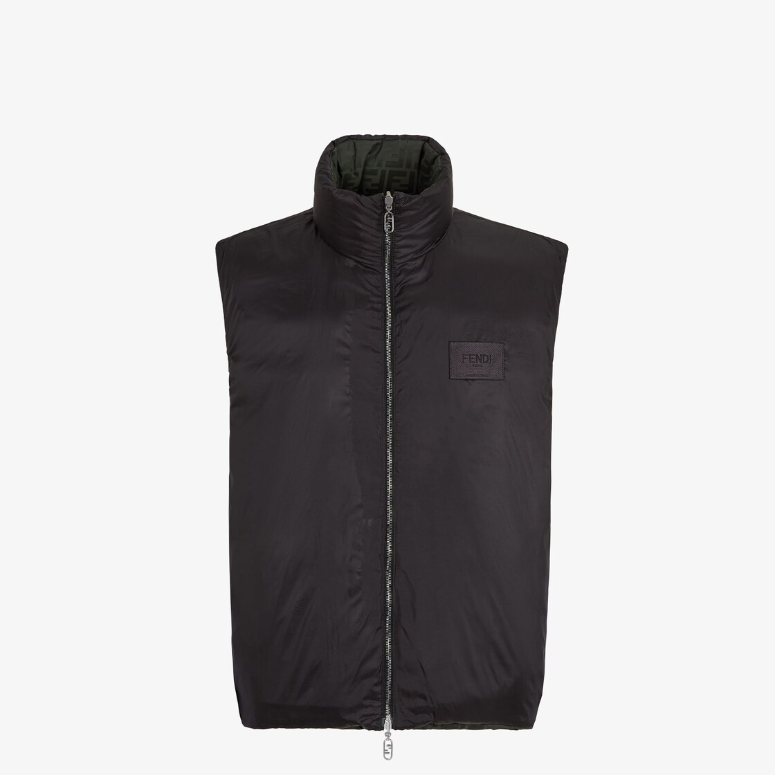 Gilet Tech fabric Green Fendi