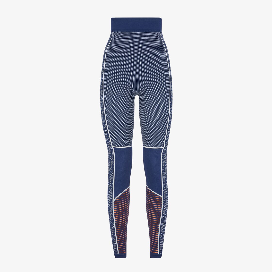 Logo high-rise leggings in blue - Fendi