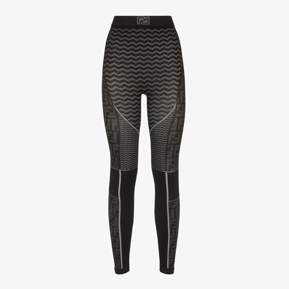 Fendi Logo Mesh Tights in Brown