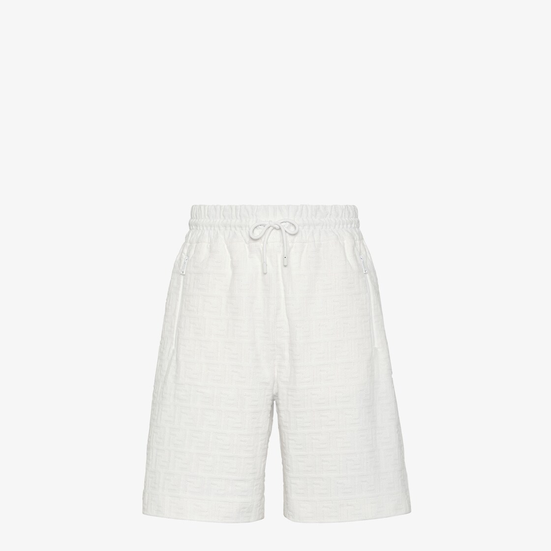 Bermudas Short pants in white FF cotton Fendi