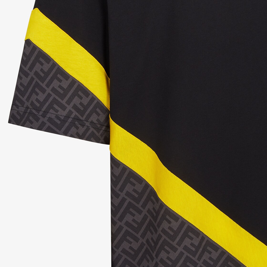 Black and 2025 yellow fendi shirt