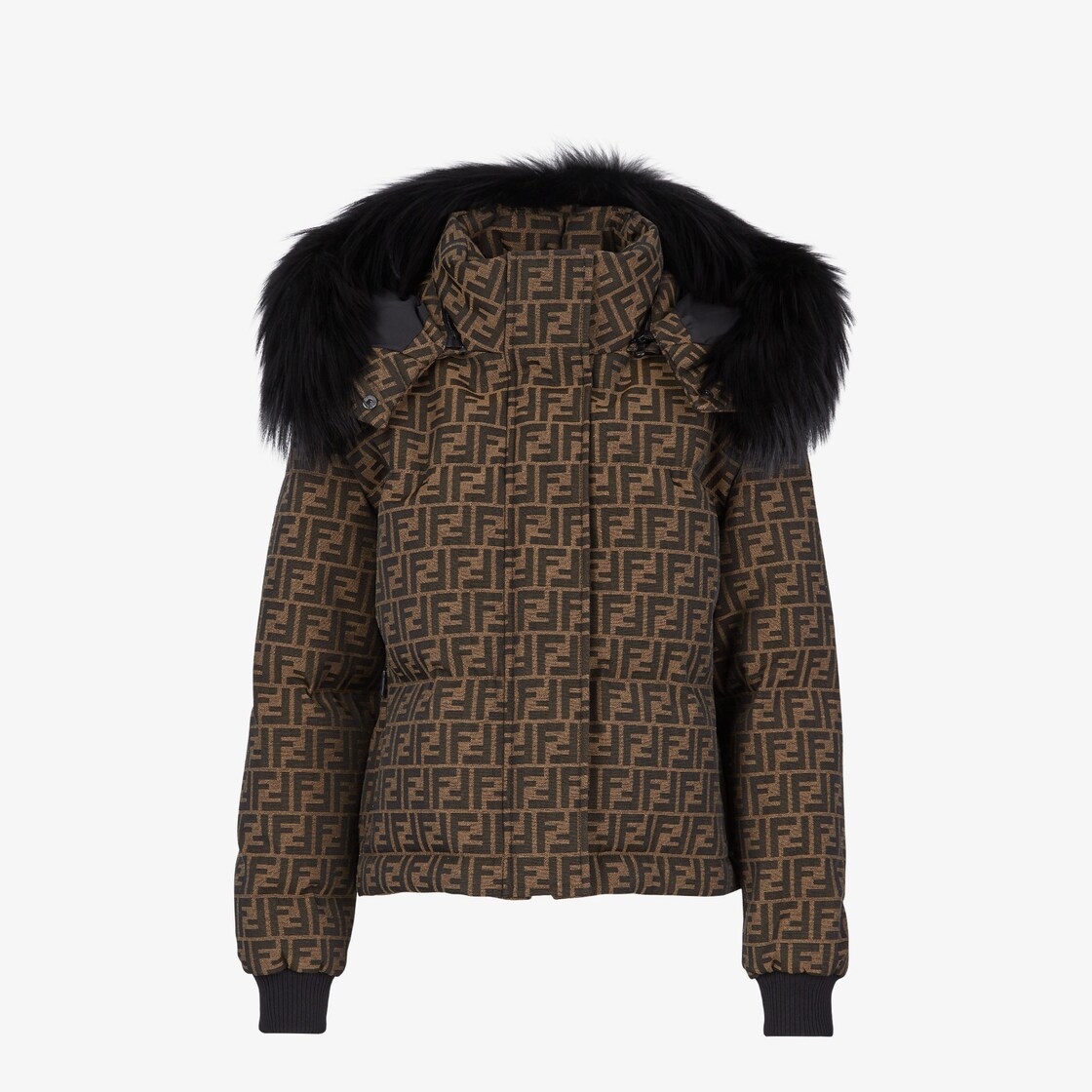 Fendi logo puffer jacket best sale