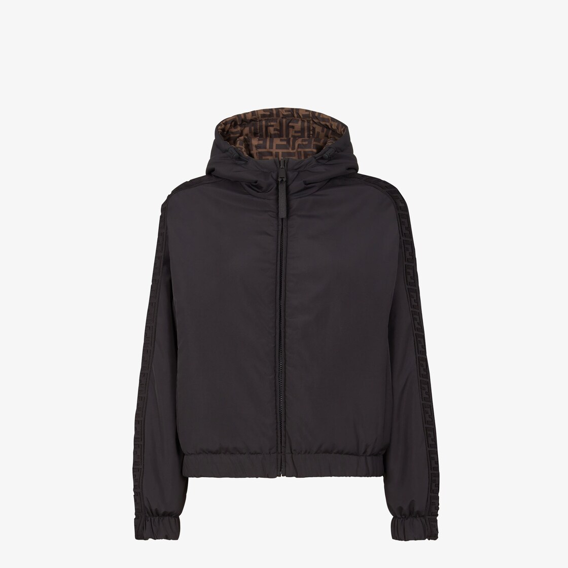 Windbreaker Black nylon jacket Fendi