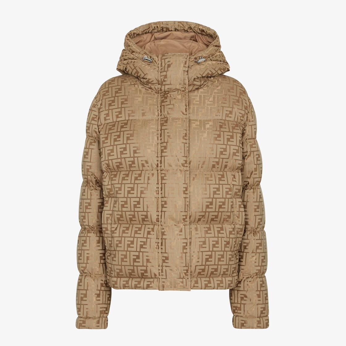 Down jacketBrown FF nylon puffer jacket