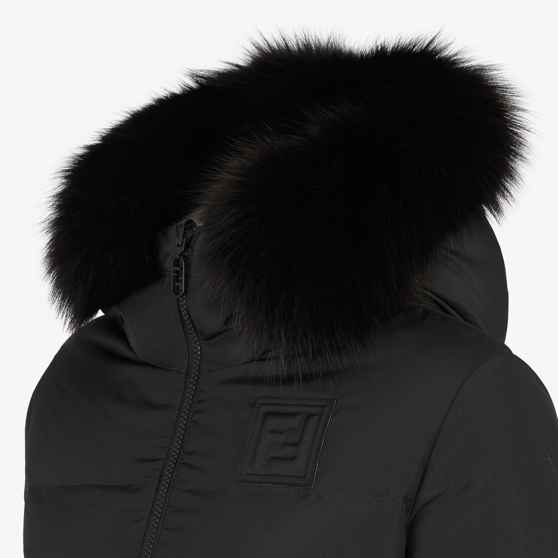 Down jacket - Black nylon down jacket | Fendi