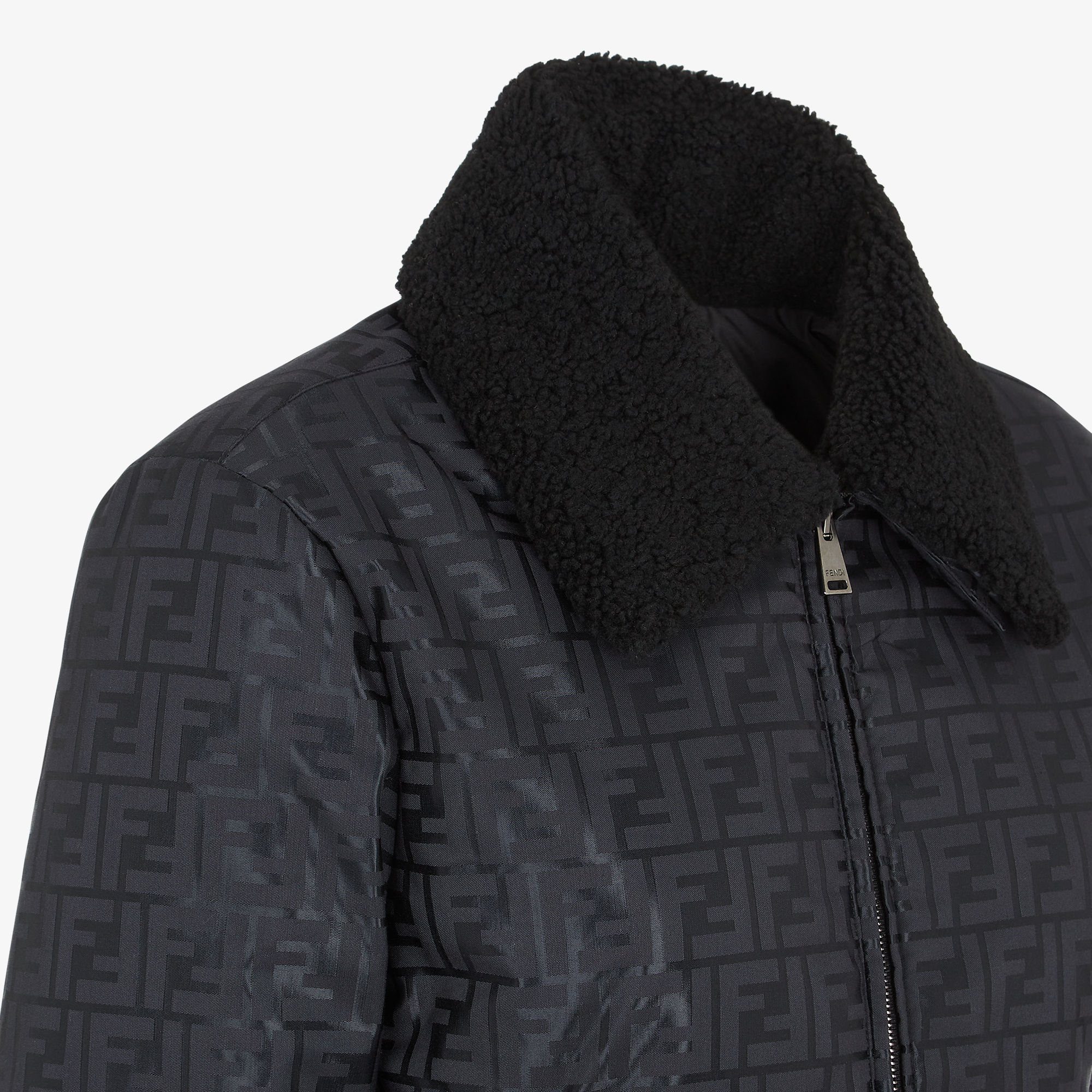 24SS【FENDI】ジャケット 黒 FFジャカード ボンバージャケット 24SS NEW】FENDI_men / FFジャガード ボンバージャケット