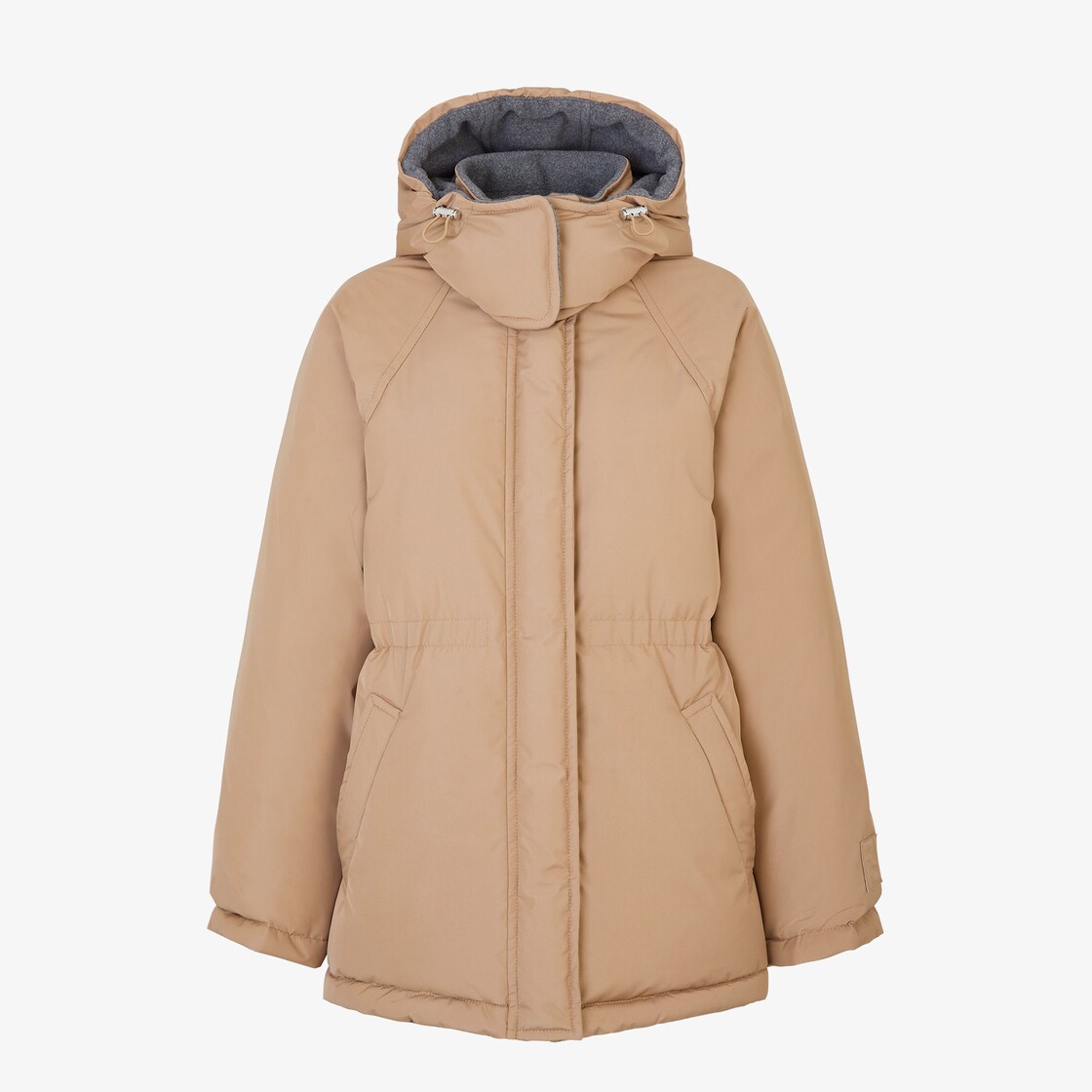 Puffer Jacket Beige tech fabric down jacket Fendi